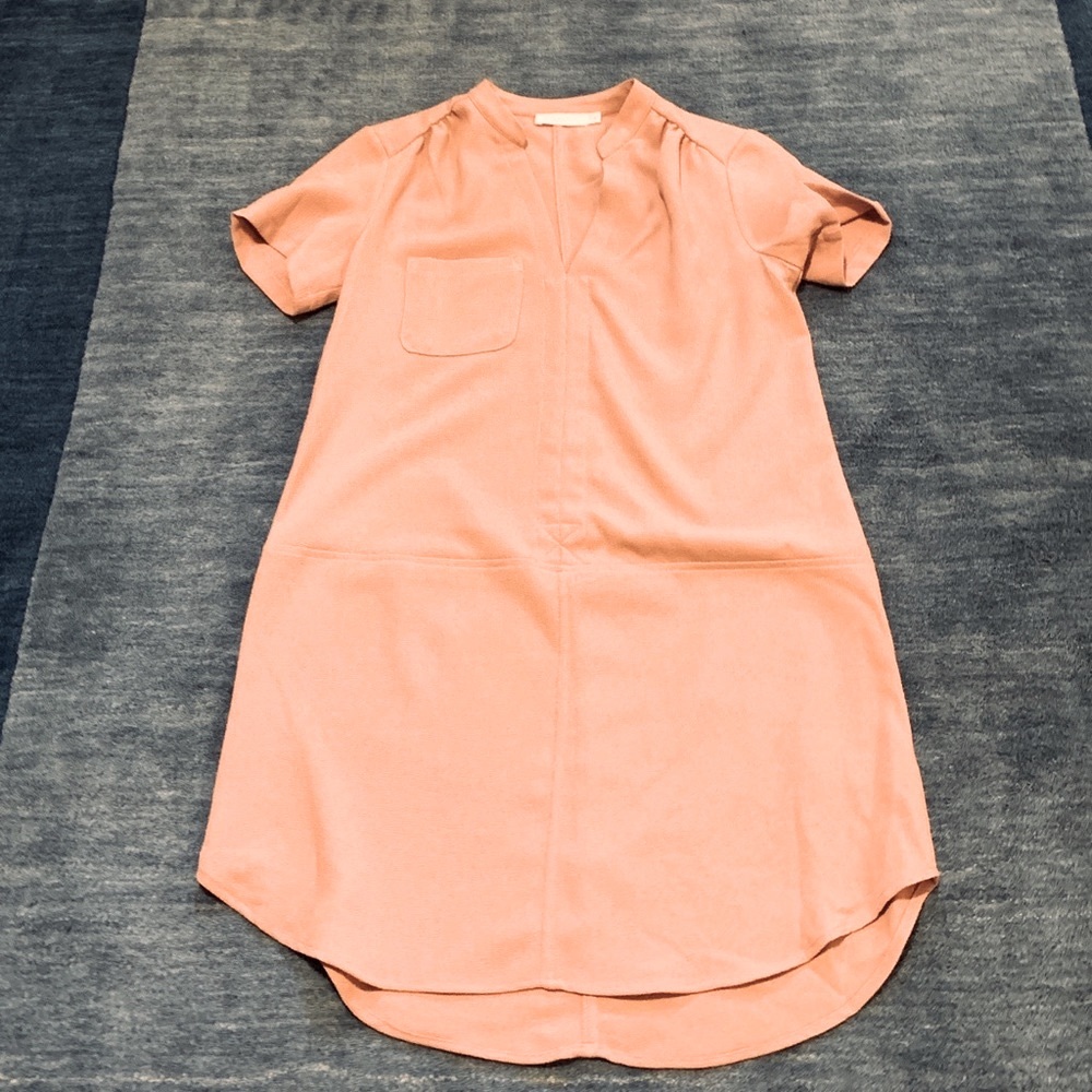 Lush Split Neck Shift Dress - Picture 2 of 4